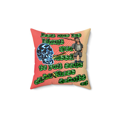 og - Spun Polyester Square Pillow - (yellow-orange wave)