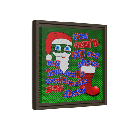santa's shoes - framed canvas art (logo green)
