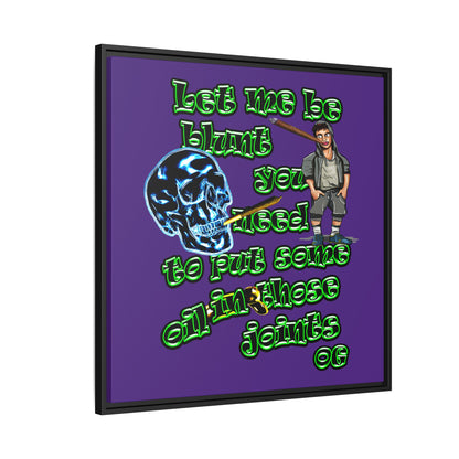og - framed canvas art (purple)
