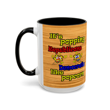 popping like popcorn - Accent Mug (butterscotch wood finish)
