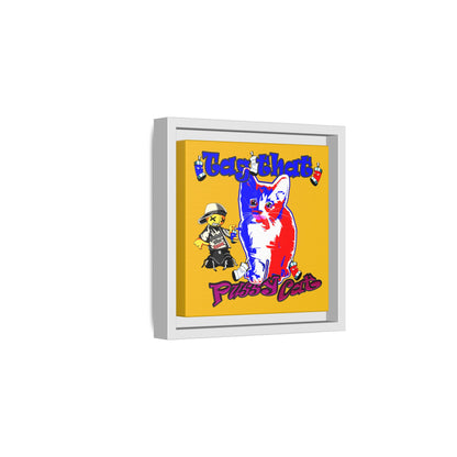 tag that - framed canvas art (yellow)