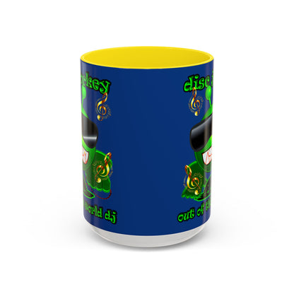 disc jockey - Accent Mug (dark blue)