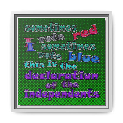 declaration of the independents - framed canvas art (logo green)