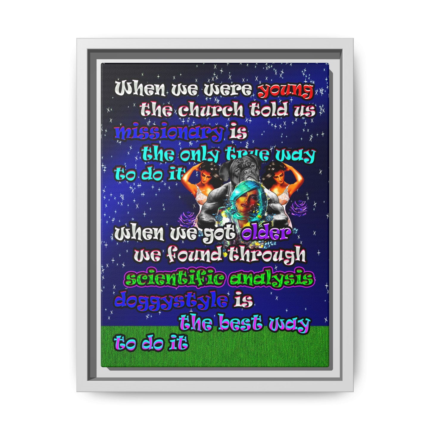 doggystyle - framed canvas art ('snoops' background)