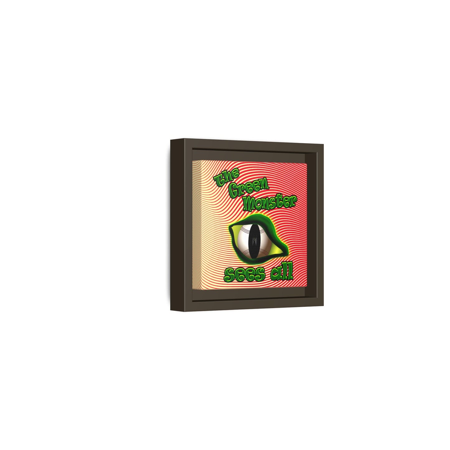 green monster - framed canvas art (yellow-orange wave)