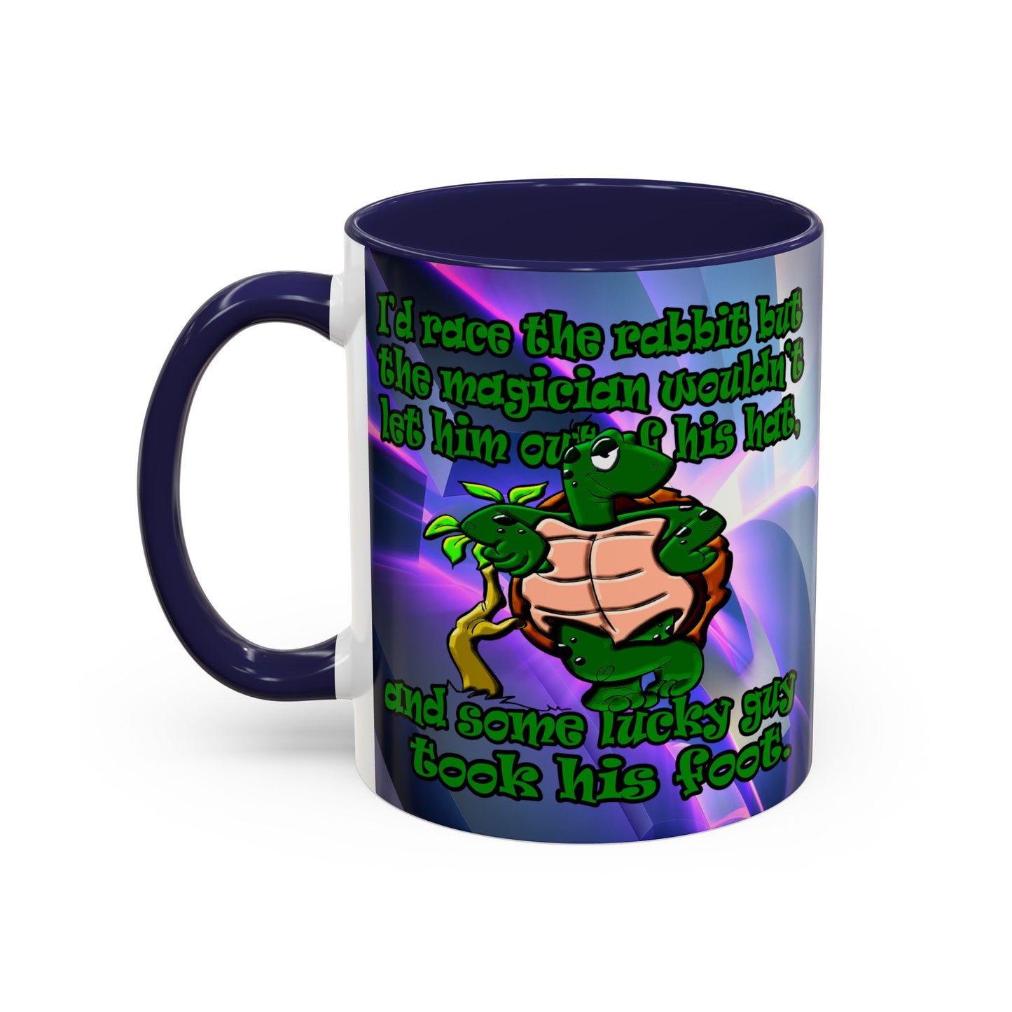 turtle race - Accent Mug (grey-pink wave)