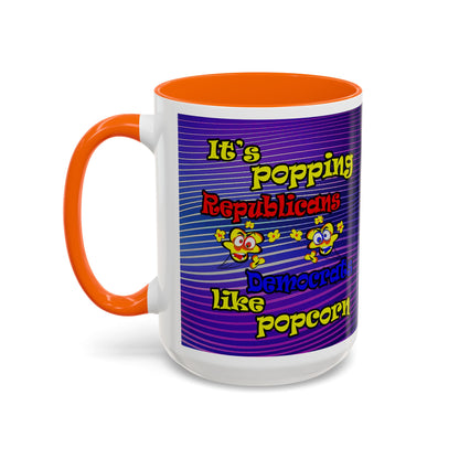 popping like popcorn - Accent Mug (purple wave)