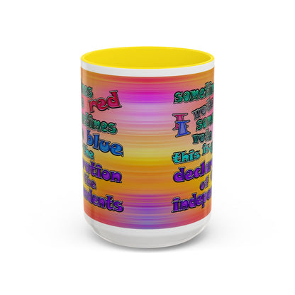 declaration of the independents - Accent Mug (color blur)