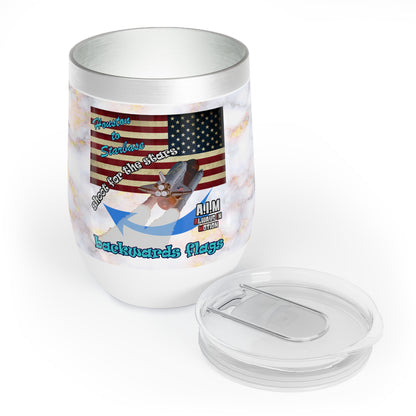 shoot for the stars - Chill Wine Tumbler (white marble)