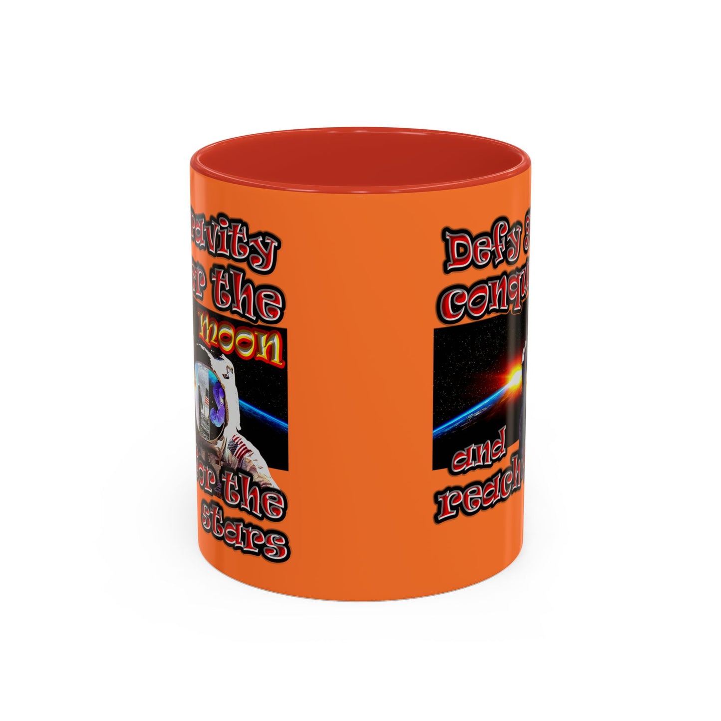 defy conquer reach - Accent Mug (crusta)