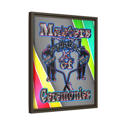 em cee squared - framed canvas art (rainbow split)