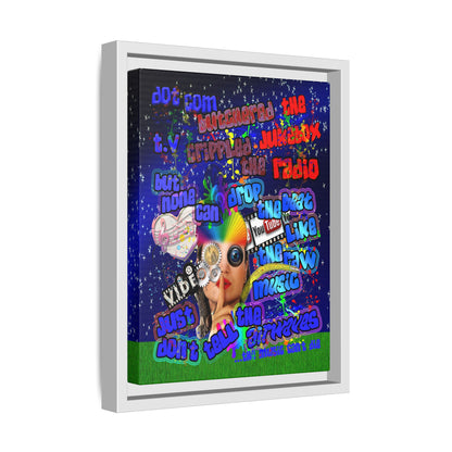 drop the beat - framed canvas art ('snoops' background)