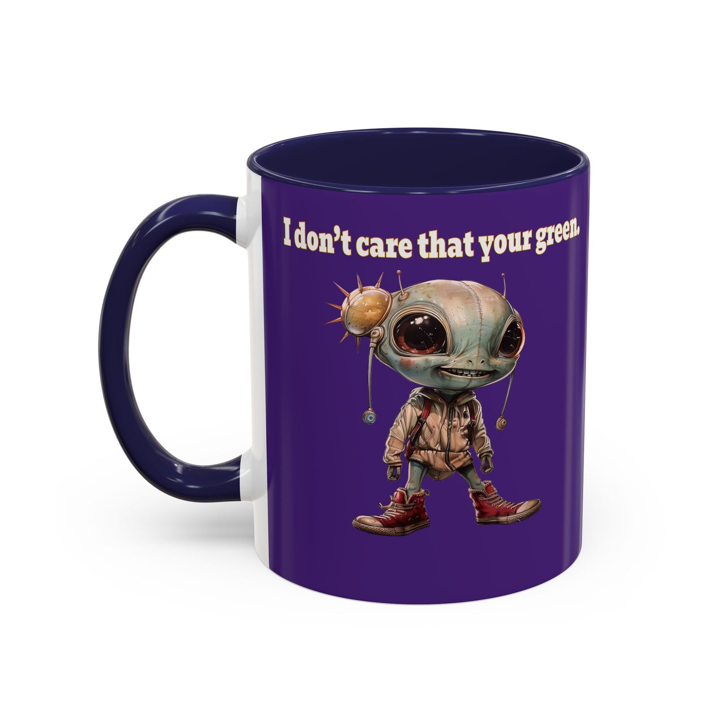 I don't care that your grey - Accent Mug (purple)