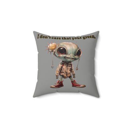 I don't care that your grey - Faux Suede Square Pillow - (grey)