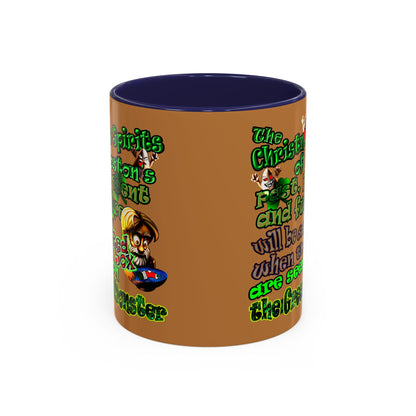 christmas spirits of boston - Accent Mug (light brown)