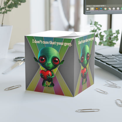 I don't care that your grey - note cube (rainbow split)