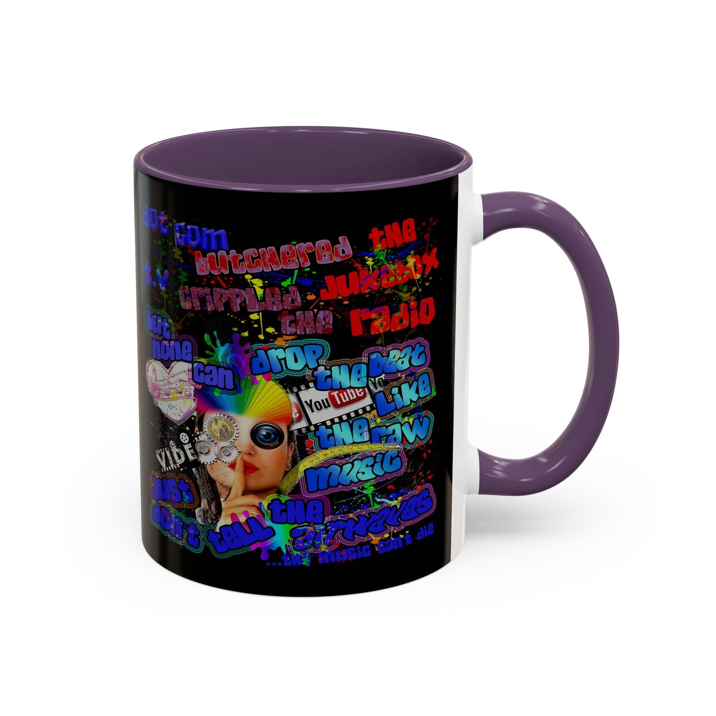 drop the beat - Accent Mug (black)