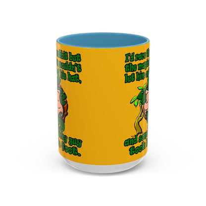 turtle race - Accent Mug (yellow)