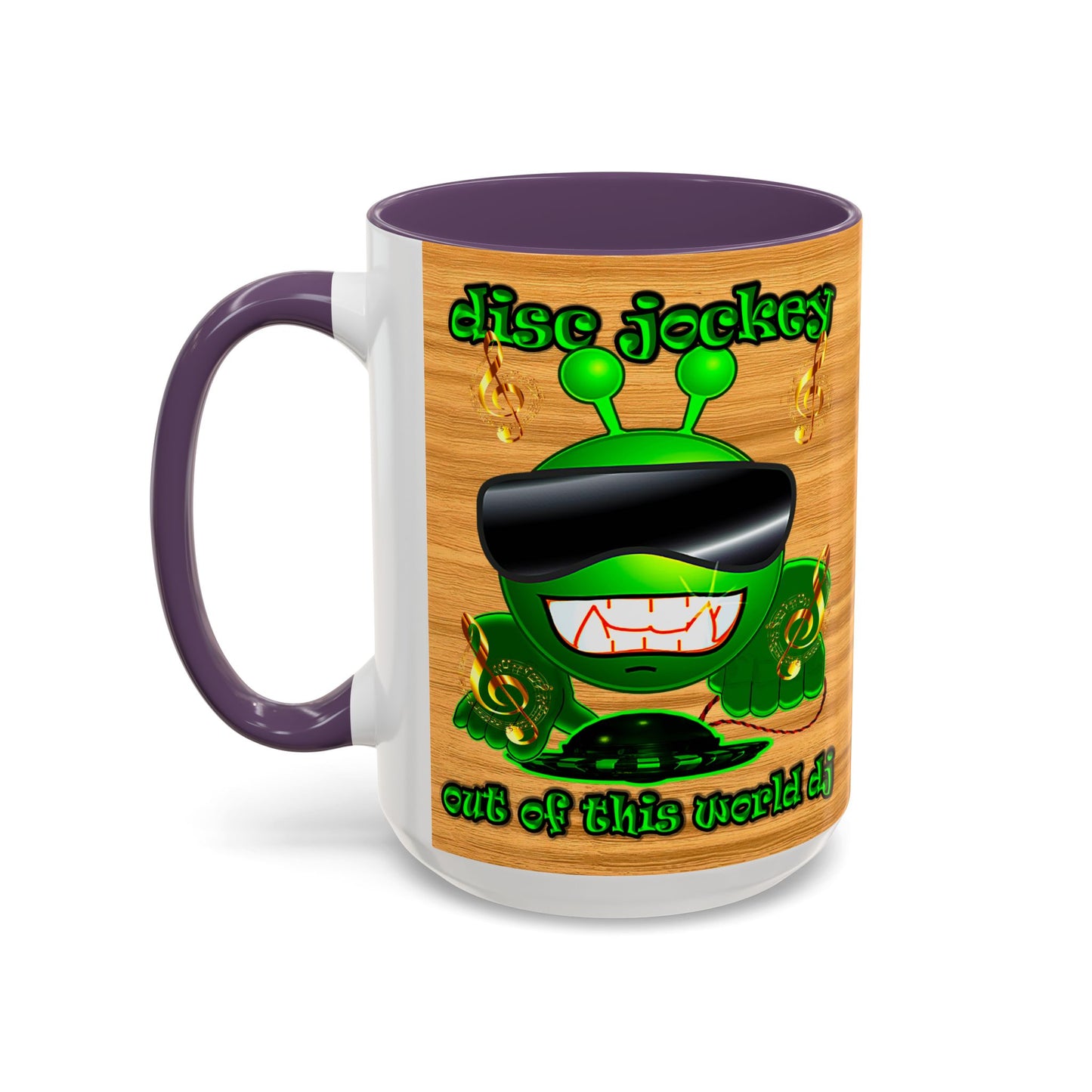 disc jockey - Accent Mug (butterscotch wood finish)