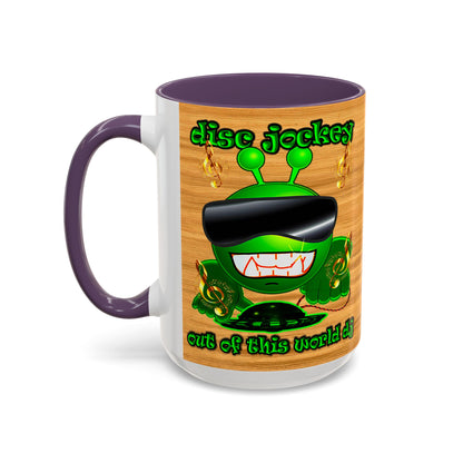 disc jockey - Accent Mug (butterscotch wood finish)