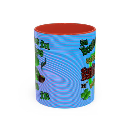 celtics logo - Accent Mug (light blue-purple wave)