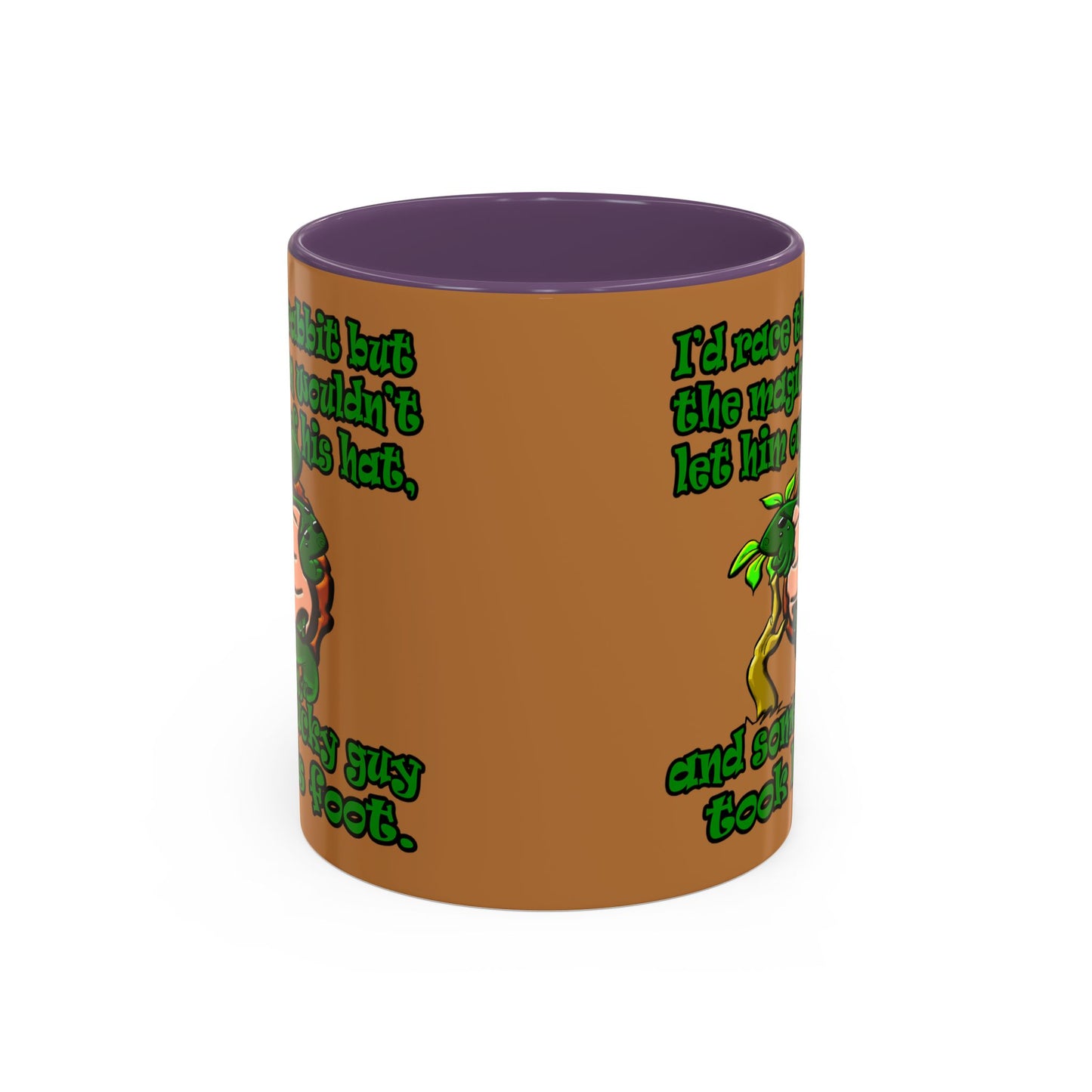 turtle race - Accent Mug (light brown)