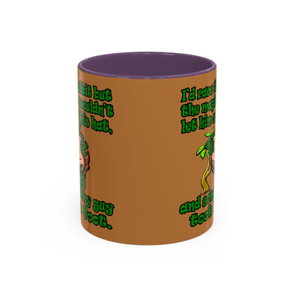 turtle race - Accent Mug (light brown)