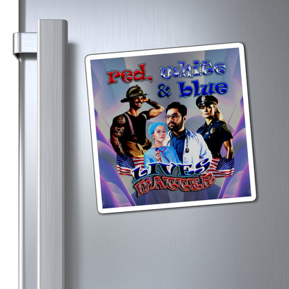 rw&b lives matter - Magnets - (grey-pink wave)