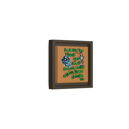 og - framed canvas art (light brown)