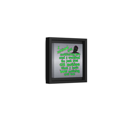 noticed you noticing - framed canvas art (brushed nickel)