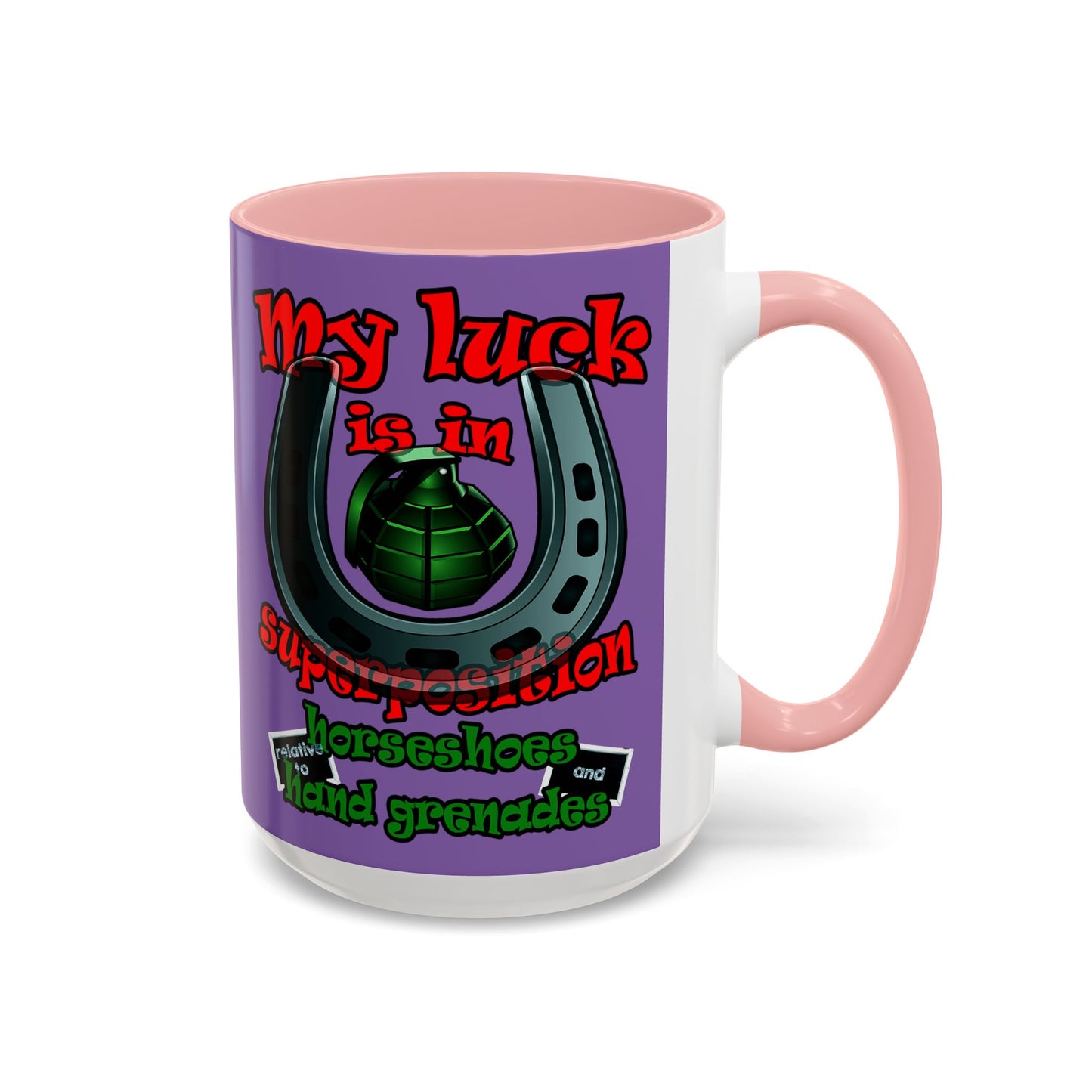 my luck - Accent Mug (light purple)