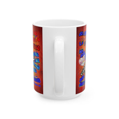 drop the beat - White Mug (burnt orange)