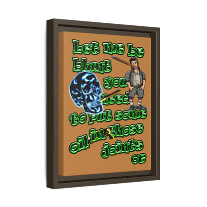 og - framed canvas art (light brown)