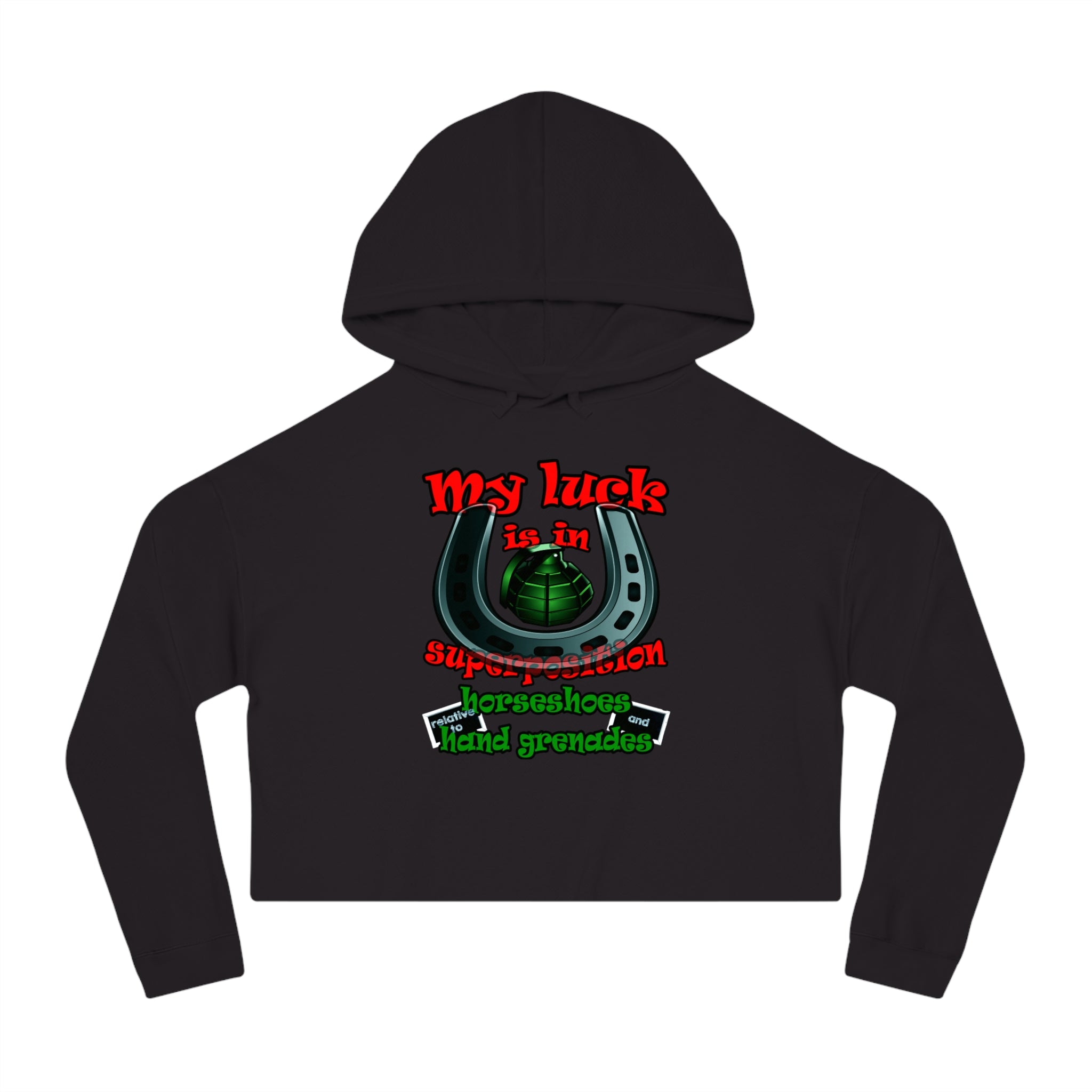 my luck - Women’s Cropped Hooded Sweatshirt