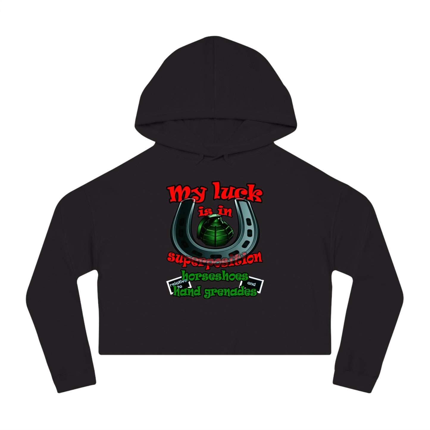 my luck - Women’s Cropped Hooded Sweatshirt