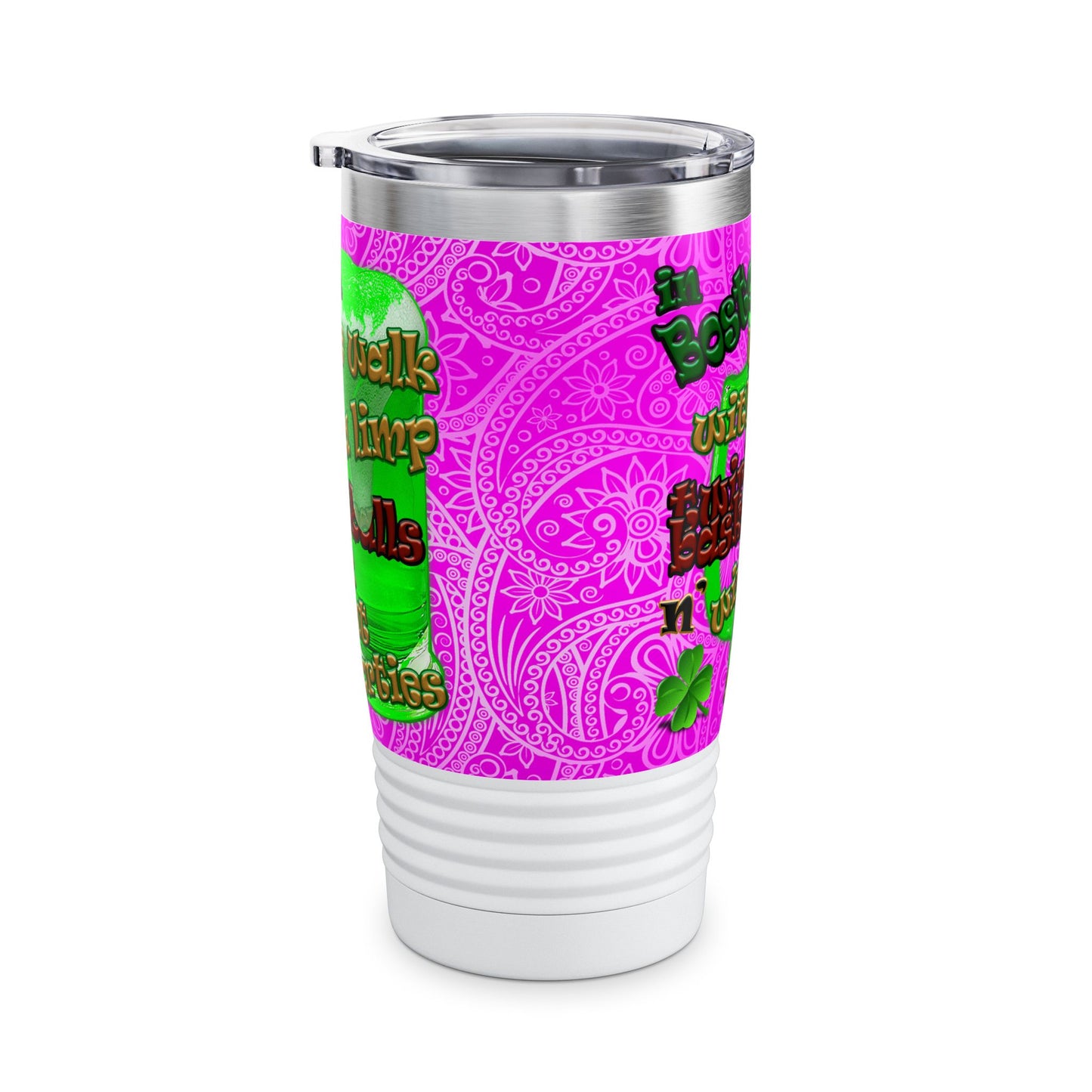 celtics logo - Ringneck Tumbler, 20oz (pink swirl)