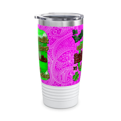 celtics logo - Ringneck Tumbler, 20oz (pink swirl)