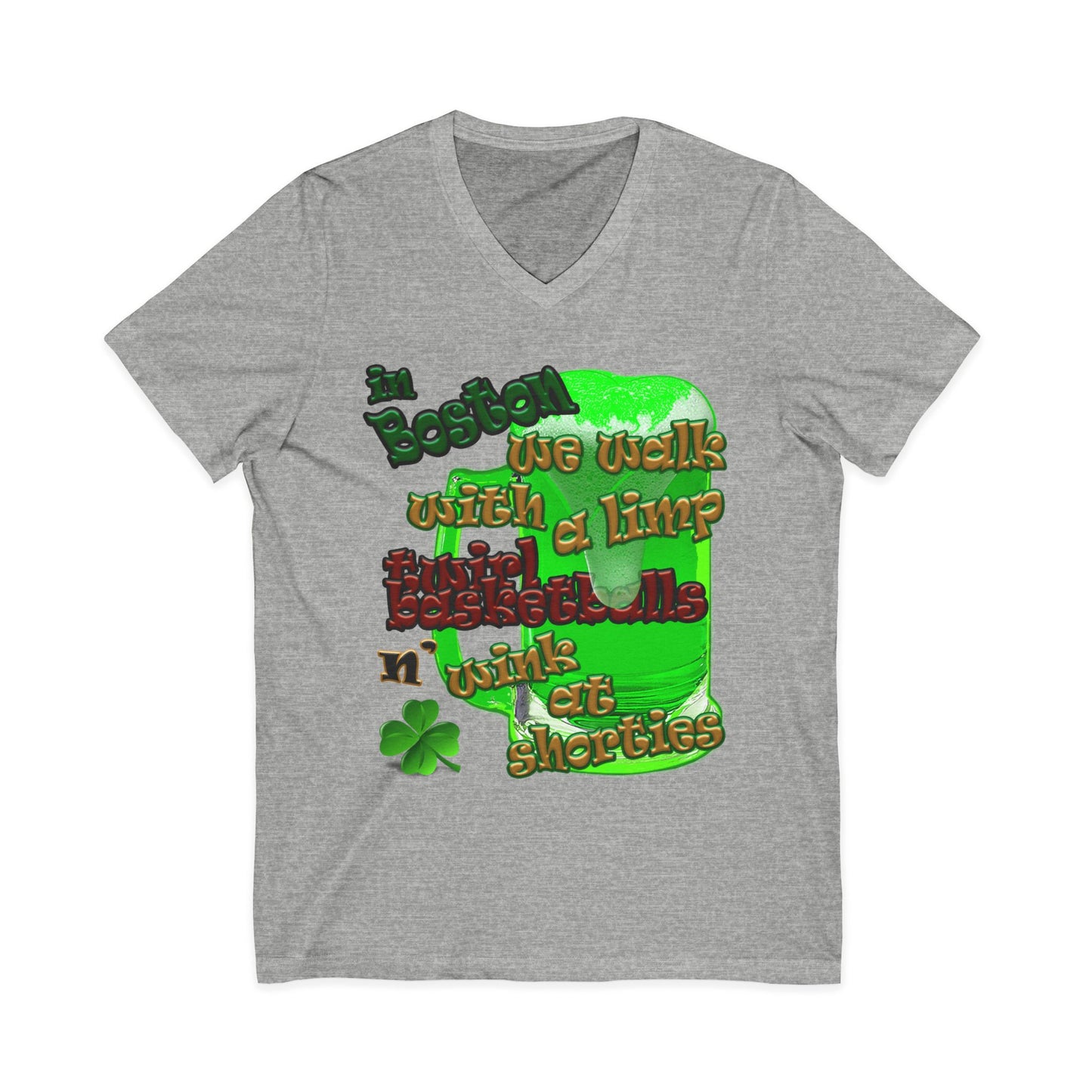 celtics logo - Unisex Jersey Short Sleeve V-Neck Tee