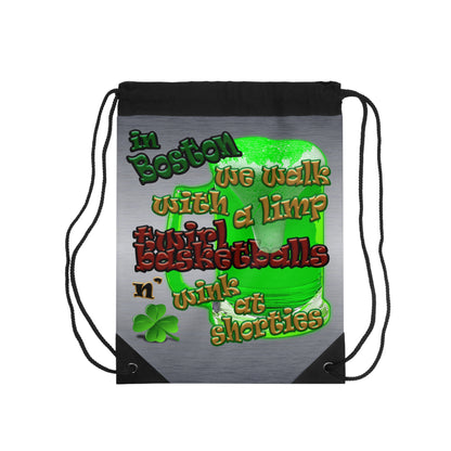 celtics logo - Drawstring Bag (brushed nickel)