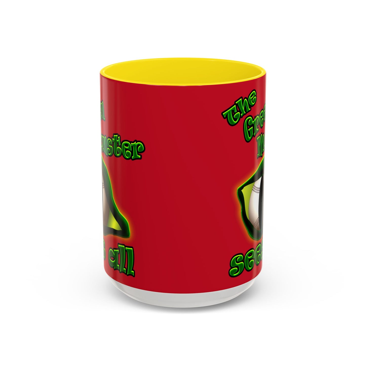 green monster - Accent Mug (dark red)