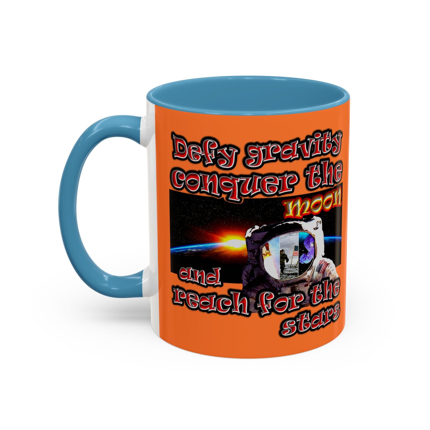 defy conquer reach - Accent Mug (crusta)