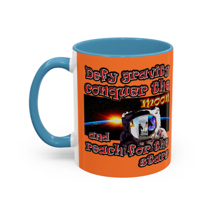 defy conquer reach - Accent Mug (crusta)