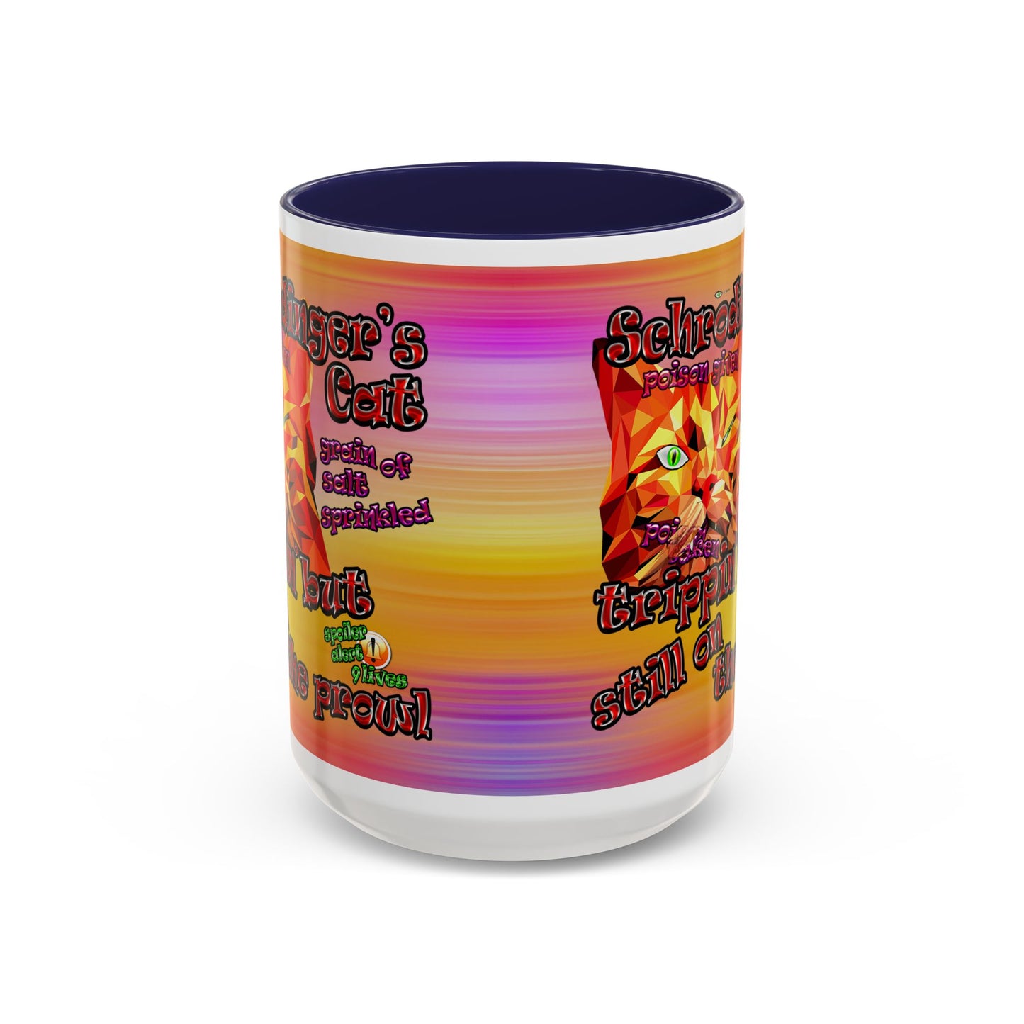 schrodinger's cat - Accent Mug (color blur)