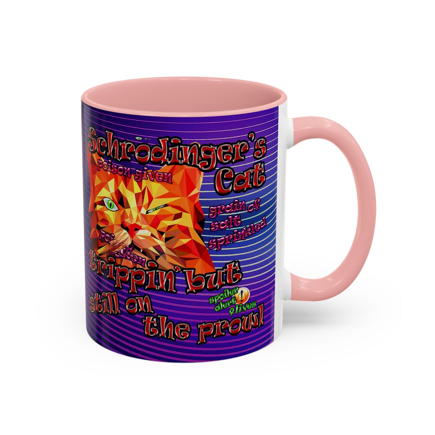 schrodinger's cat - Accent Mug (purple wave)