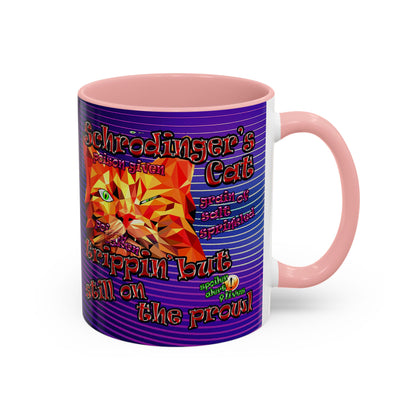 schrodinger's cat - Accent Mug (purple wave)