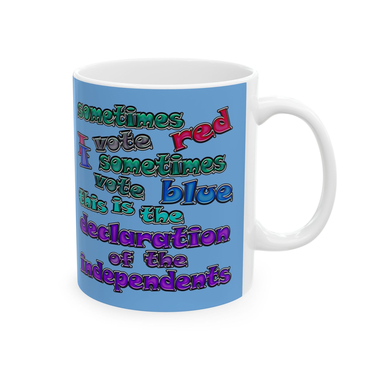 declaration of the independents - White Mug (light blue)