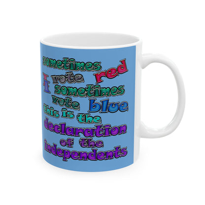 declaration of the independents - White Mug (light blue)