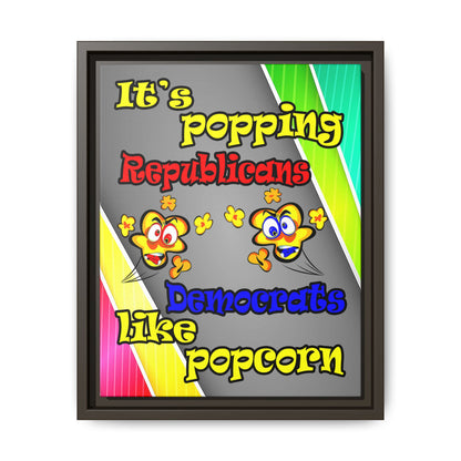 popping like popcorn - framed canvas art (rainbow split)