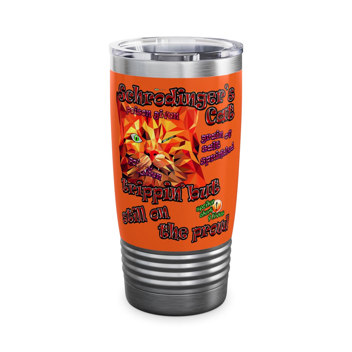 schrodinger's cat - Ringneck Tumbler, 20oz (orange)