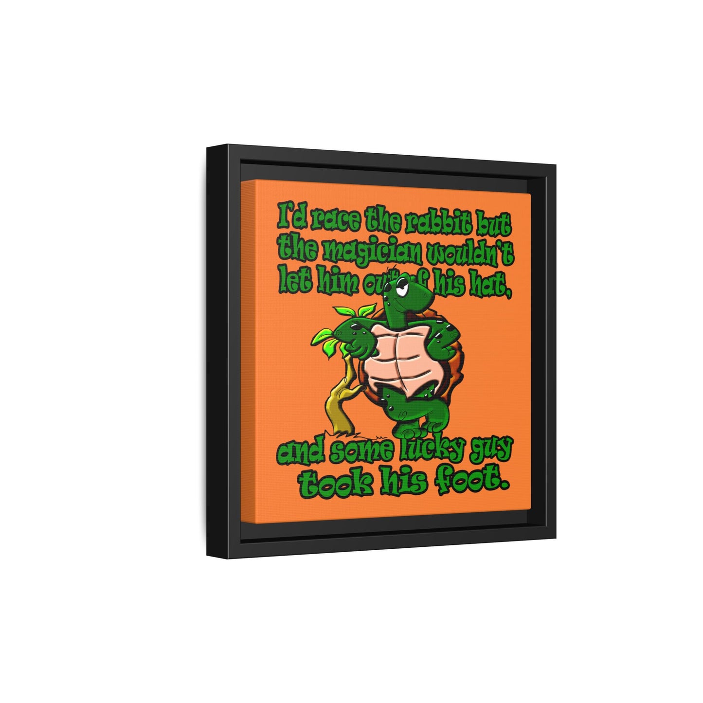turtle race - framed canvas art (crusta)